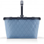 Einkaufskorb Carrybag Rhombus, Farbe: schwarz, blau/petrol, cognac, grün/oliv, Marke: Reisenthel, Abmessungen in cm: 48x29x28, Bild 2 von 4