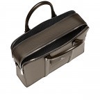 Handtasche / Aktentasche Matteo S, Farbe: schwarz, braun, Marke: AIGNER, Abmessungen in cm: 36x28x10, Bild 6 von 6