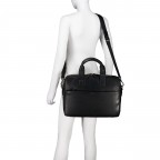 Aktentasche Cerratano Pandion MHZ, Farbe: schwarz, cognac, Marke: Joop!, Abmessungen in cm: 40x28x9.5, Bild 5 von 6