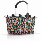 Einkaufskorb Carrybag Happy Flowers, Farbe: schwarz, Marke: Reisenthel, EAN: 4012013704437, Abmessungen in cm: 48x29x28, Bild 1 von 5