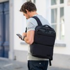 Rucksack Next Script mit Laptopfach 15.6, Farbe: schwarz, blau/petrol, Marke: Hedgren, Abmessungen in cm: 29x42x17, Bild 5 von 14