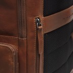Rucksack Lennox mit Laptopfach 15 Zoll, Farbe: schwarz, cognac, Marke: The Chesterfield Brand, Abmessungen in cm: 31x42x13, Bild 7 von 8