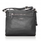 Schultertasche 309-3584 Schwarz, Farbe: schwarz, Marke: L.Credi, Abmessungen in cm: 25x26x3, Bild 1 von 4