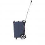 Einkaufsroller Carrycruiser Heringbone Dark Blue, Farbe: blau/petrol, Marke: Reisenthel, EAN: 4012013734076, Abmessungen in cm: 42x47.5x32, Bild 2 von 7