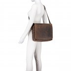 Kuriertasche Huntsville Habib mit Laptopfach, Marke: Hausfelder Manufaktur, Abmessungen in cm: 33x30x11, Bild 5 von 6