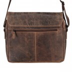 Kuriertasche Huntsville Habib mit Laptopfach, Farbe: schwarz, braun, cognac, Marke: Hausfelder Manufaktur, Abmessungen in cm: 33x30x11, Bild 3 von 6