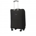 Koffer FLT24 erweiterbar Größe 69 cm, Farbe: schwarz, blau/petrol, Marke: Flanigan, Abmessungen in cm: 44x69x28, Bild 6 von 8