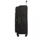 Koffer FLT24 erweiterbar Größe 79 cm, Farbe: schwarz, blau/petrol, Marke: Flanigan, Abmessungen in cm: 50x79x31, Bild 4 von 8