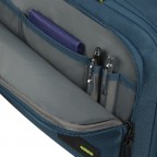 Flugumhänger / Rucksack Take2Cabin 3-Way-Boarding Bag mit Laptopfach 14 Zoll, Farbe: blau/petrol, grün/oliv, Marke: American Tourister, Abmessungen in cm: 40x25x20, Bild 11 von 14