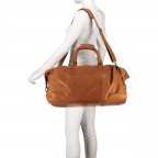 Reisetasche mit Laptopfach 15 Zoll Schwarz, Farbe: schwarz, Marke: Hausfelder Manufaktur, EAN: 4065646011595, Abmessungen in cm: 53.5x32x24, Bild 4 von 5