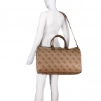 Reisetasche Berta 4G-Logo Größe 50 cm, Farbe: anthrazit, cognac, taupe/khaki, Marke: Guess, Abmessungen in cm: 50x31x26, Bild 4 von 6