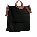 Reisetasche Le Pliage erweiterbar, Farbe: schwarz, blau/petrol, cognac, beige, Marke: Longchamp, Bild 2 von 5