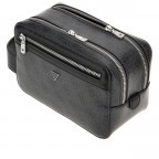 Kulturbeutel Losanna 4G-Logo, Farbe: schwarz, cognac, Marke: Guess, Abmessungen in cm: 22x15x11, Bild 3 von 3