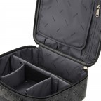 Kulturbeutel Wilder Travel 4G-Logo Peony, Farbe: schwarz, beige, Marke: Guess, Abmessungen in cm: 26.5x22.5x9.5, Bild 4 von 5