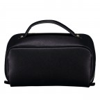 Kulturbeutel Faby Relove Recycle, Farbe: schwarz, rot/weinrot, beige, metallic, Marke: Valentino Bags, Abmessungen in cm: 23x13x12, Bild 3 von 5