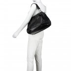 Tasche Savage Schwarz, Farbe: schwarz, Marke: Hausfelder Manufaktur, Abmessungen in cm: 32x28x14, Bild 6 von 7