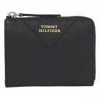 Geldbörse Crest Leather Medium Wallet Zip Around, Farbe: schwarz, braun, Marke: Tommy Hilfiger, Abmessungen in cm: 13x10.5x2.5, Bild 1 von 3