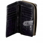 Geldbörse Kroko mit RFID-Schutz, Farbe: schwarz, beige, Marke: Hausfelder Manufaktur, Abmessungen in cm: 9x15.7x2.5, Bild 4 von 4