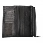 Geldbörse Nappa, Farbe: schwarz, blau/petrol, rot/weinrot, beige, Marke: Hausfelder Manufaktur, Abmessungen in cm: 19x10.5x2.5, Bild 4 von 5