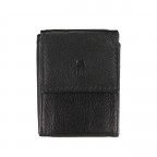 Wickelbörse Nappa, Farbe: schwarz, rot/weinrot, Marke: Hausfelder Manufaktur, Abmessungen in cm: 7x5.5x1.5, Bild 1 von 5