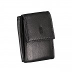 Wickelbörse Nappa, Farbe: schwarz, rot/weinrot, Marke: Hausfelder Manufaktur, Abmessungen in cm: 7x5.5x1.5, Bild 2 von 5