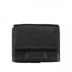 Wickelbörse Nappa, Farbe: schwarz, rot/weinrot, Marke: Hausfelder Manufaktur, Abmessungen in cm: 7x5.5x1.5, Bild 3 von 5