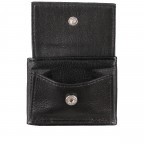 Wickelbörse Nappa, Farbe: schwarz, rot/weinrot, Marke: Hausfelder Manufaktur, Abmessungen in cm: 7x5.5x1.5, Bild 5 von 5