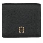 Geldbörse Zita mit RFID-Schutz, Farbe: schwarz, grau, blau/petrol, cognac, orange, beige, Marke: AIGNER, Abmessungen in cm: 10.5x9.5x2, Bild 1 von 4