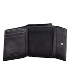 Geldbörse Nappa mit RFID-Schutz, Farbe: schwarz, blau/petrol, rot/weinrot, rosa/pink, beige, Marke: Hausfelder Manufaktur, Abmessungen in cm: 9.8x8.5x3, Bild 4 von 5