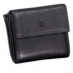 Geldbörse Nappa mit RFID-Schutz, Farbe: schwarz, blau/petrol, rot/weinrot, rosa/pink, beige, Marke: Hausfelder Manufaktur, Abmessungen in cm: 9.8x8.5x3, Bild 2 von 5