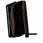 Geldbörse Kroko mit RFID-Schutz, Farbe: schwarz, beige, Marke: Hausfelder Manufaktur, Abmessungen in cm: 10.2x8x3, Bild 5 von 5