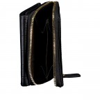 Geldbörse Kroko mit RFID-Schutz, Farbe: schwarz, braun, Marke: Hausfelder Manufaktur, Abmessungen in cm: 10.2x7.5x2.5, Bild 5 von 5