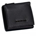 Geldbörse Mellow Leather FZP76, Farbe: schwarz, blau/petrol, Marke: Mandarina Duck, Abmessungen in cm: 10.3x9x2.8, Bild 2 von 5