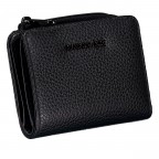 Geldbörse Mellow Leather FZP77, Farbe: schwarz, blau/petrol, Marke: Mandarina Duck, Abmessungen in cm: 12x8.5x2, Bild 2 von 4