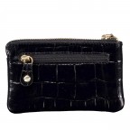 Schlüsseletui Kroko, Farbe: schwarz, beige, Marke: Hausfelder Manufaktur, Abmessungen in cm: 12.5x8x1.7, Bild 3 von 4