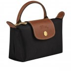 Kosmetiktasche Le Pliage Pochette, Farbe: schwarz, grau, blau/petrol, cognac, beige, Marke: Longchamp, Abmessungen in cm: 17x10x5.5, Bild 2 von 5