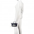 Kosmetiktasche Le Pliage Université Pochette Navy, Farbe: blau/petrol, Marke: Longchamp, EAN: 3597922477869, Abmessungen in cm: 17x11x5.5, Bild 4 von 5