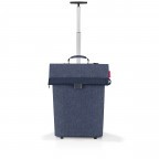Einkaufsroller Trolley M Heringbone Dark Blue, Farbe: blau/petrol, Marke: Reisenthel, EAN: 4012013734137, Abmessungen in cm: 43x53x21, Bild 1 von 5