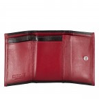 Geldbörse Multicolor Schwarz Rot, Farbe: rot/weinrot, Marke: Hausfelder Manufaktur, EAN: 4039584250712, Abmessungen in cm: 10x6.5x2, Bild 4 von 4