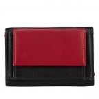 Geldbörse Multicolor Schwarz Rot, Farbe: rot/weinrot, Marke: Hausfelder Manufaktur, EAN: 4039584250712, Abmessungen in cm: 10x6.5x2, Bild 3 von 4