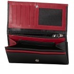 Geldbörse Multicolor Schwarz Rot, Farbe: rot/weinrot, Marke: Hausfelder Manufaktur, EAN: 4039584250705, Abmessungen in cm: 17x9.5x2, Bild 4 von 4