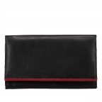 Geldbörse Multicolor Schwarz Rot, Farbe: rot/weinrot, Marke: Hausfelder Manufaktur, EAN: 4039584250705, Abmessungen in cm: 17x9.5x2, Bild 1 von 4