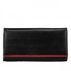 Geldbörse Multicolor Schwarz Rot, Farbe: rot/weinrot, Marke: Hausfelder Manufaktur, EAN: 4039584250750, Abmessungen in cm: 18.5x9.3x3.5, Bild 1 von 5