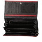 Geldbörse Multicolor Schwarz Rot, Farbe: rot/weinrot, Marke: Hausfelder Manufaktur, EAN: 4039584250750, Abmessungen in cm: 18.5x9.3x3.5, Bild 4 von 5