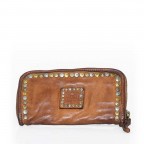 Geldbörse CP033-VL mit Nieten Cognac, Farbe: cognac, Marke: Campomaggi, Abmessungen in cm: 21x11x4, Bild 1 von 4