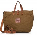 Handtasche Canvas C1389 Druck Schwarz, Farbe: cognac, Marke: Campomaggi, Abmessungen in cm: 30x33x14, Bild 4 von 4