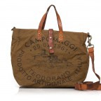 Handtasche Canvas C1389 Druck Schwarz, Farbe: cognac, Marke: Campomaggi, Abmessungen in cm: 30x33x14, Bild 1 von 4