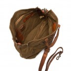 Handtasche Canvas C1389 Druck Schwarz, Farbe: cognac, Marke: Campomaggi, Abmessungen in cm: 30x33x14, Bild 3 von 4