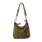 Beuteltasche Nelly 10125 Canvas Khaki, Farbe: taupe/khaki, Marke: Suri Frey, Abmessungen in cm: 27x27x8, Bild 1 von 7