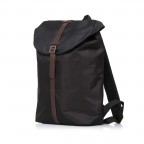 Rucksack Hamilton S Schwarz, Farbe: schwarz, braun, Marke: Leonhard Heyden, EAN: 4025307713183, Abmessungen in cm: 27x40x12, Bild 2 von 5